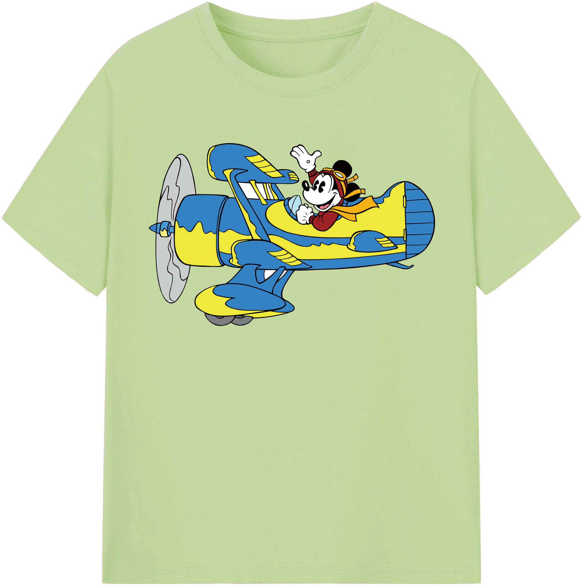 （画像用） ミッキーマウス Mickey Mouse 綿100％半袖Tシャツ（フロントプリント）